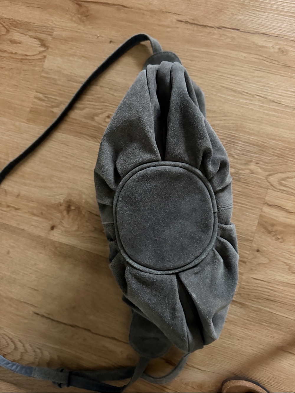 Women’s Casual Suede Shoulder Bag in Grey - Picture 2 of 5